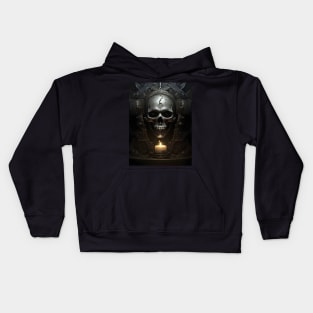 Glimmering Dread: Eerie Illumination Kids Hoodie